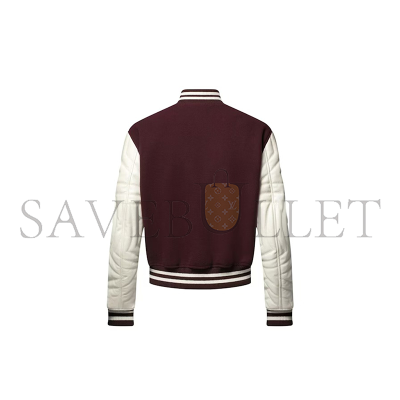 l0vis Vvtt0n embroidered calfskin varsity jacket 1agjcf